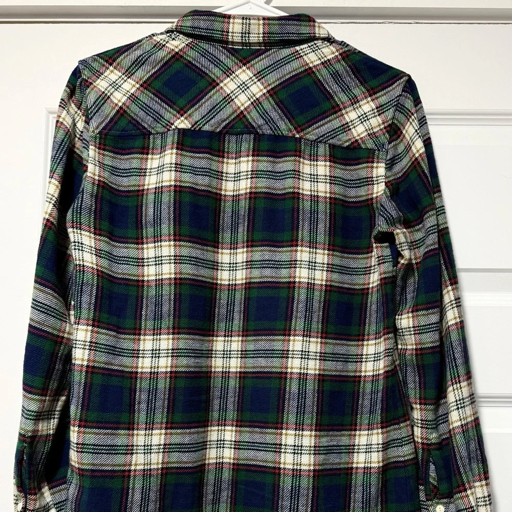 J. Crew Green Navy Plaid Button-Down Shirt 02-0055